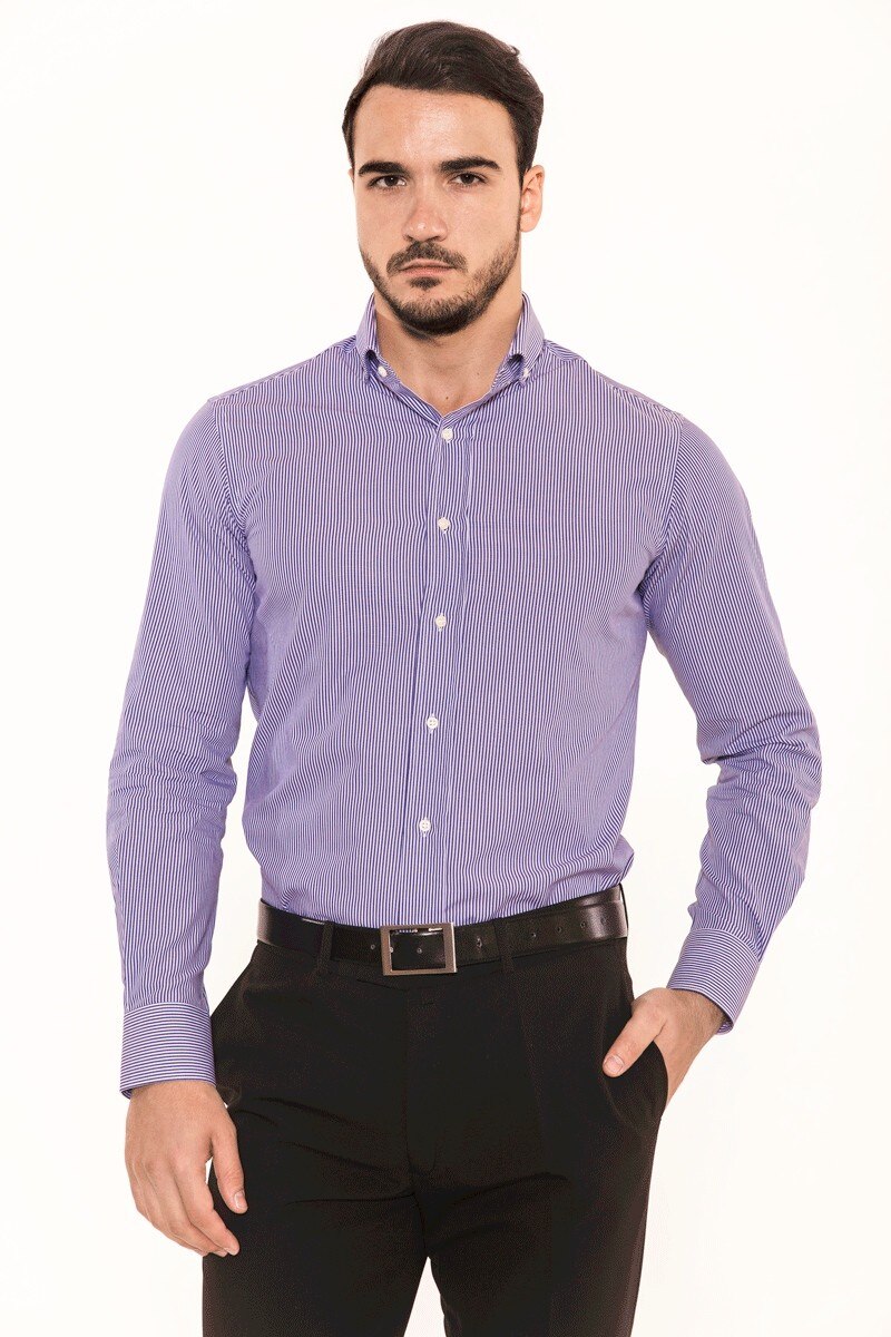 Camasa de Barbati Vlado - Blue Stripes, Albastru