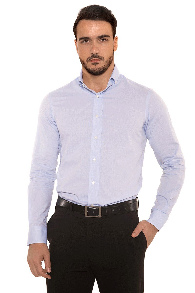 Camasa de Barbati Vlado - Blue Little Dots, Bleu