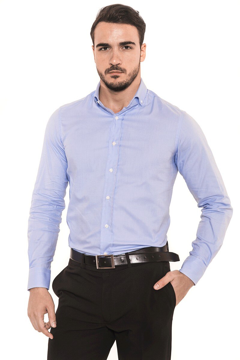 Camasa de Barbati Vlado - Blue Dots, Bleu