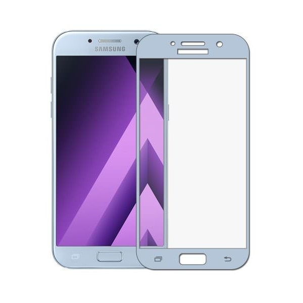 Folie protectie sticla securizata Samsung A5 2017 cover,albastra - eMAG.ro