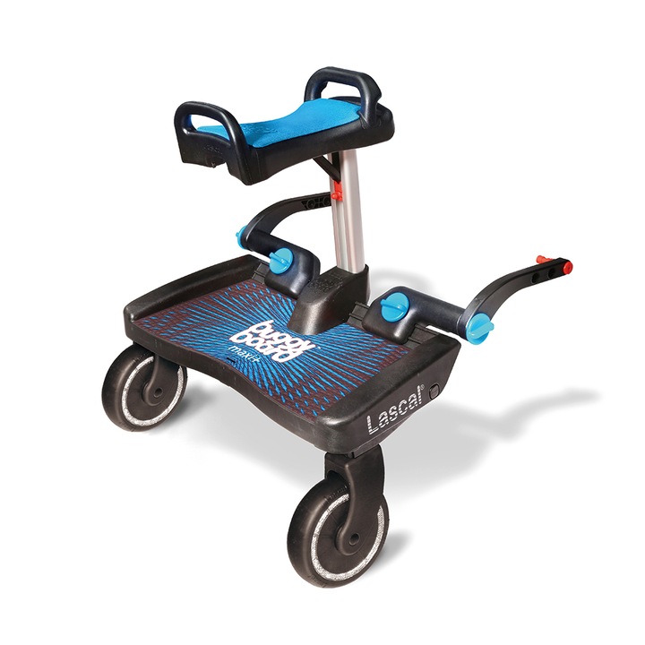 Adaptor / Platforma pentru al doilea copil LASCAL Buggy Board Maxi + Saddle, Аlbastru/Аlbastru