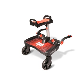Adaptor / Platforma pentru al doilea copil LASCAL Buggy Board Maxi + Saddle, Rosu/Rosu Adaptor / Platforma pentru al doilea copil LASCAL Buggy Board Maxi + Saddle, Rosu/Rosu