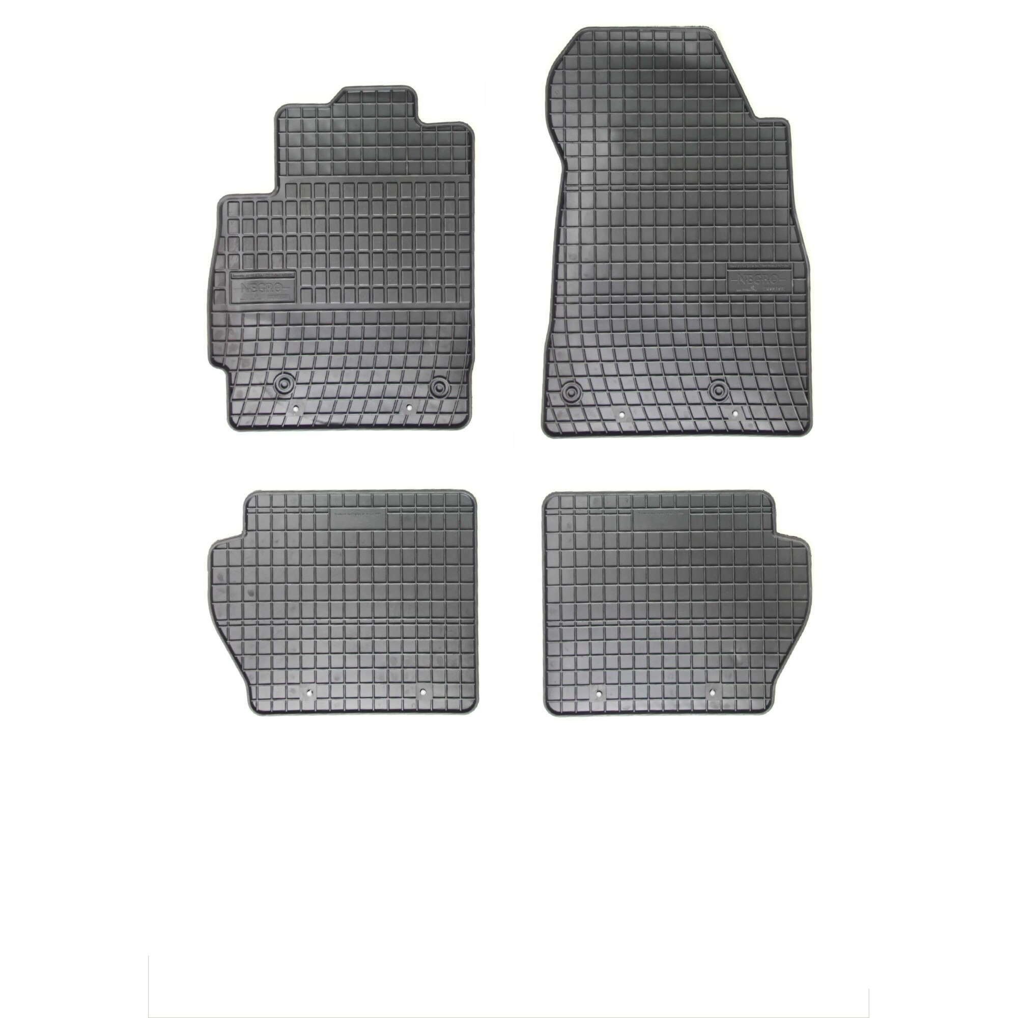 Set 4 covoare profesionale cauciuc IDL© MAZDA 2 model II 2007-2015 , material antiaderent , cauciuc moale cu miros de vanilie