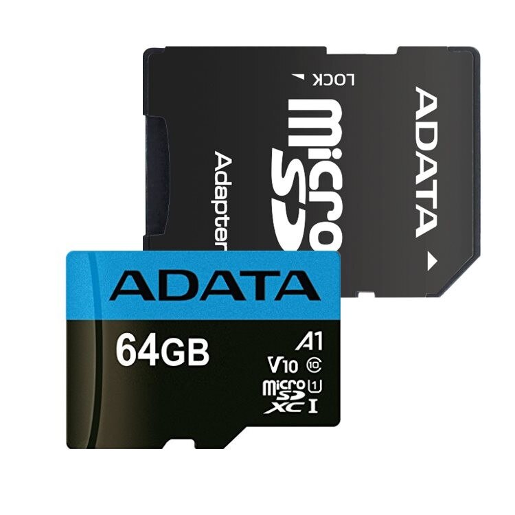 Card memorie ADATA 64GB, microSDHC, Class 10 + Adaptor