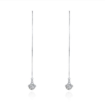 Cercei Clover - argint si cristale Cubic Zirconia Cercei Clover - argint si cristale Cubic Zirconia