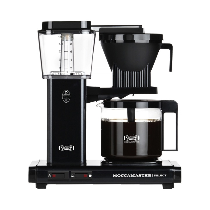 Cafetiera prin picurare Moccamaster KBG 741 Select, certificare SCA & ECBC, 1,25 L, 10 cesti, 1520 W, carafa sticla, negru, P1GW8TM4IU5R