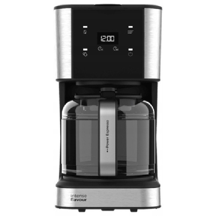 Cafetiera filtranta Cecotec Coffee 66 Drop & Touch XM8VEAYA1J, 950 W, timer 24 h, ecran tactil, mentinere caldura 40 min, filtru siatca reutilizabil 1x4, negru, 1.5 l