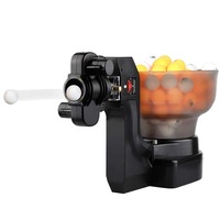 Robot de tenis de masa Corenia QRE-5203368, 36 tipuri de spin (topspin/backspin), viteza reglabila 0–5, 40–70 mingi/min, rezervor ~110 mingi, include 100 mingi 40 mm, negru
