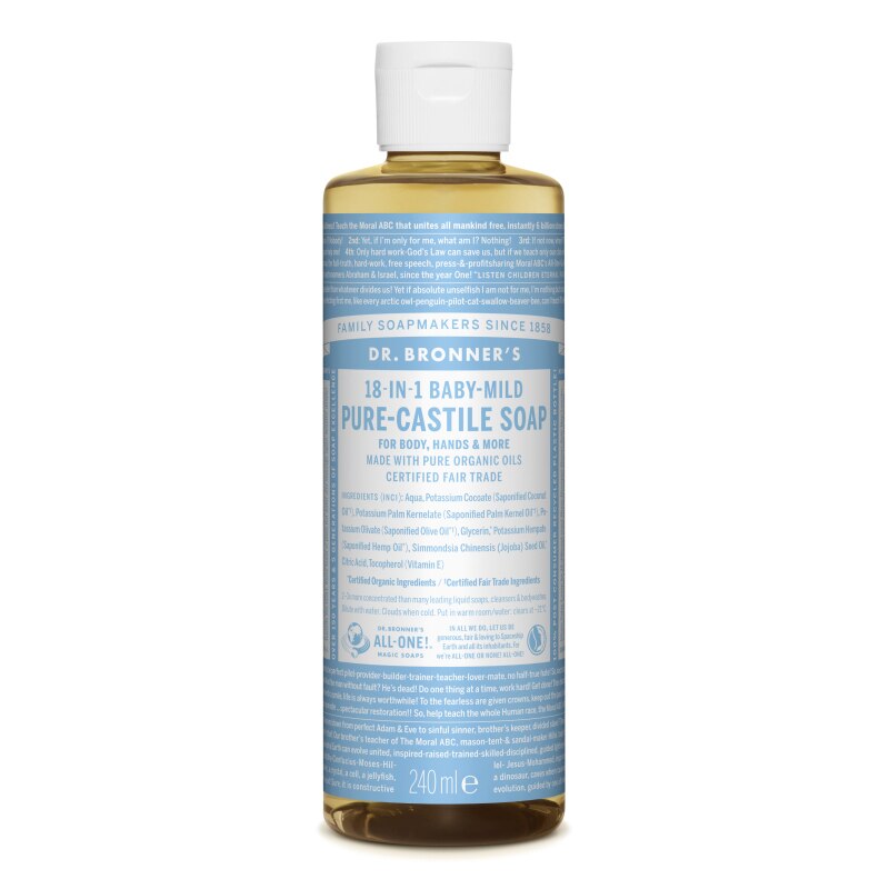 Sapun organic de Castilia 18-in-1, Baby-Mild (Lichid), 240 ml