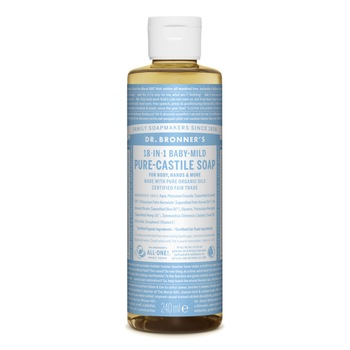 Sapun organic de Castilia 18-in-1, Baby-Mild (Lichid), 240 ml Sapun organic de Castilia 18-in-1, Baby-Mild (Lichid), 240 ml