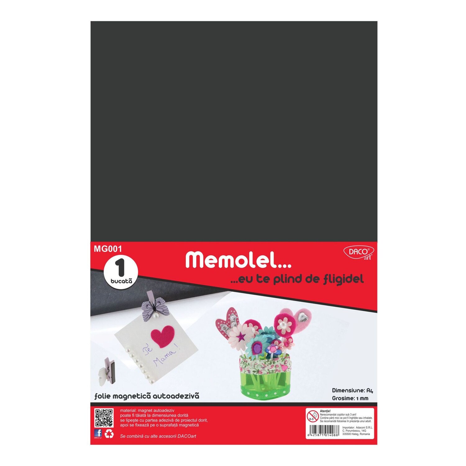 Folie A4 magnetica autoadeziva Memolel 10176