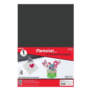 Folie A4 magnetica autoadeziva Memolel 10176 Folie A4 magnetica autoadeziva Memolel 10176