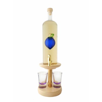 Rachiu de fructe in clepsidra cu talpa pruna 500 ml Rachiu de fructe in clepsidra cu talpa pruna 500 ml