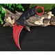 Cutit Karambit, rosu, 18.5 cm