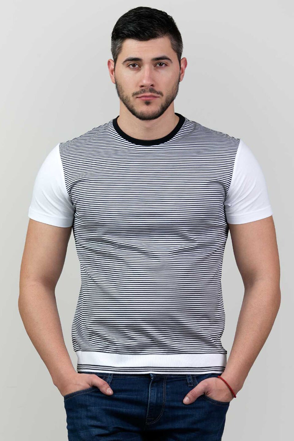 Tricou pentru barbati STYLER, model 95234, albastru, Albastru, 2XL
