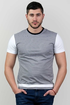 Tricou pentru barbati STYLER, model 95234, albastru, Albastru, 2XL Tricou pentru barbati STYLER, model 95234, albastru, Albastru, 2XL