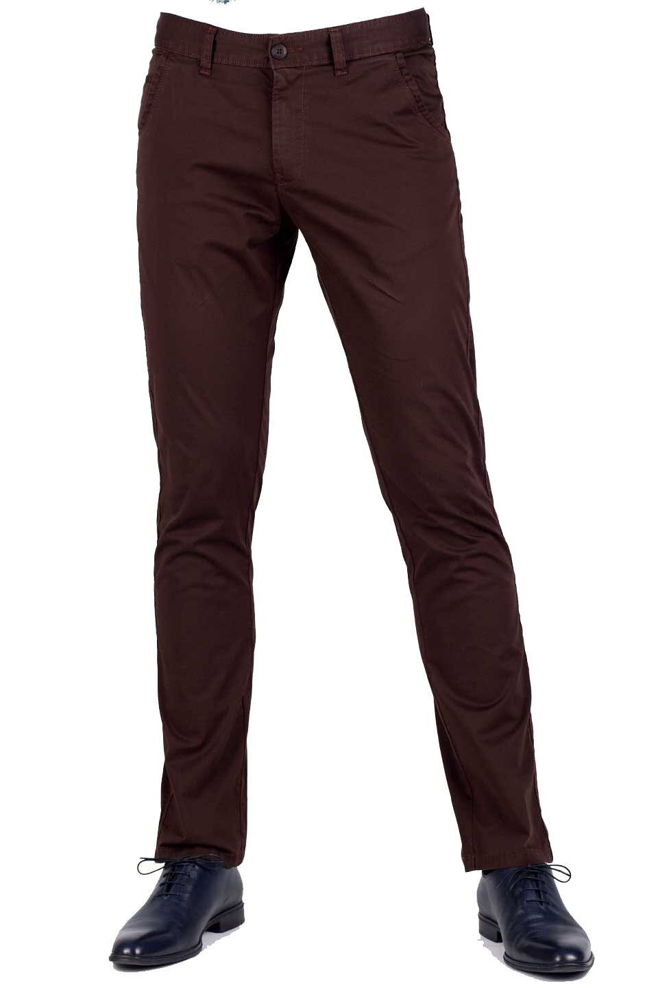 Pantaloni pentru barbati STYLER, model 63169, maro, Maro, 38