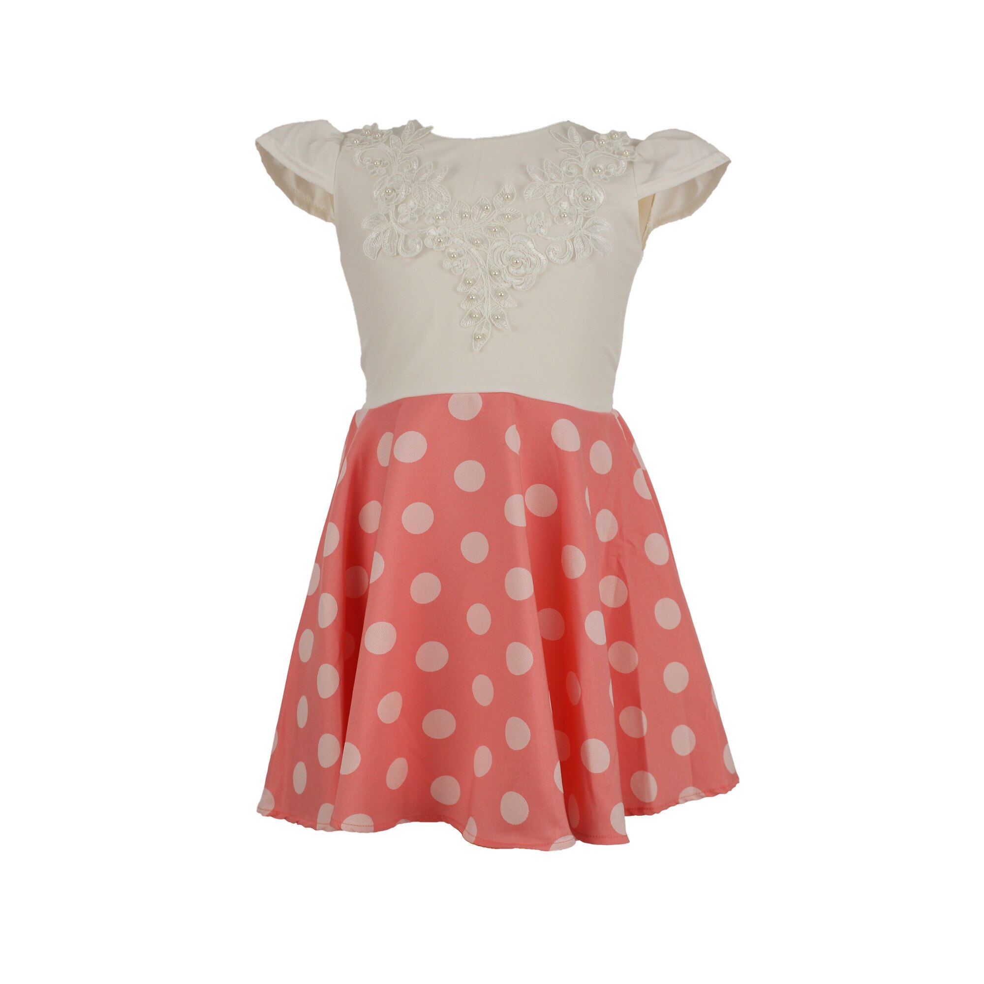 Rochie cu buline albe, varsta 6 ani