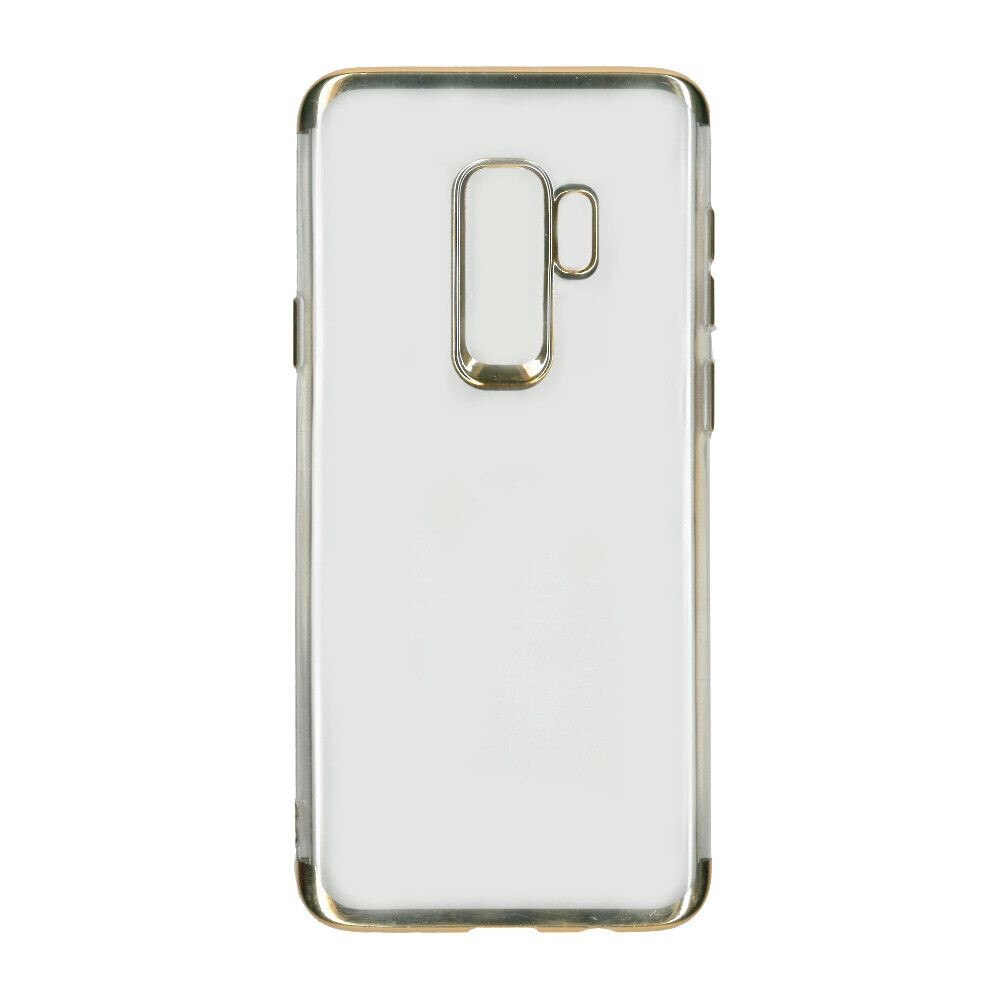 Husa Samsung Galaxy S9 Flippy Transparent cu Margini Aurii