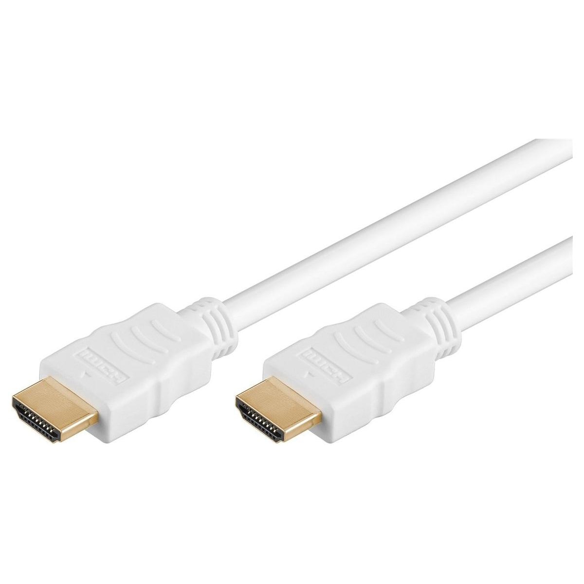 Brace Eve Sinis Cablu HDMI-A - HDMI-A HiSpeed cu Ethernet 2m alb Goobay - eMAG.ro