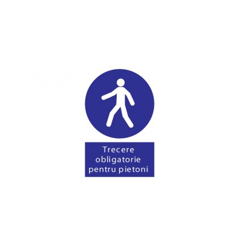 Sticker decorativ StickerStore Opriti si asigurati, 30x20 cm, Albastru