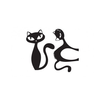 Sticker decorativ StickerStore Pisici set 1, 45x37 cm, Negru Sticker decorativ StickerStore Pisici set 1, 45x37 cm, Negru