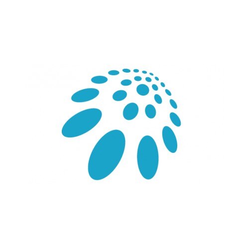 Sticker decorativ StickerStore Abstract oval, 100x94 cm, Albastru