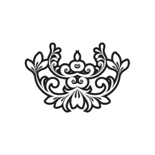 Sticker decorativ StickerStore Abstract floral, 90x60 cm, Negru