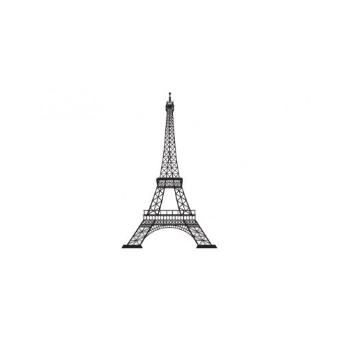 Sticker decorativ StickerStore Turnul Eiffel, 115x72 cm, Negru