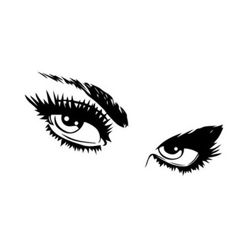 Sticker decorativ StickerStore Privire 2, 100x53 cm, Negru Sticker decorativ StickerStore Privire 2, 100x53 cm, Negru