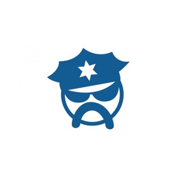 Sticker decorativ StickerStore Police, 25x25 cm, Albastru Sticker decorativ StickerStore Police, 25x25 cm, Albastru