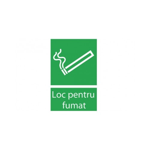 Sticker decorativ StickerStore Loc pentru fumat, 30x20 cm, Verde