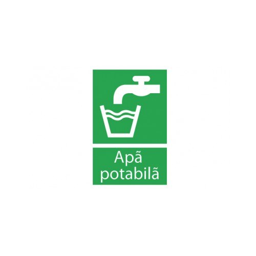 Sticker decorativ StickerStore Apa potabila, 30x20 cm, Verde