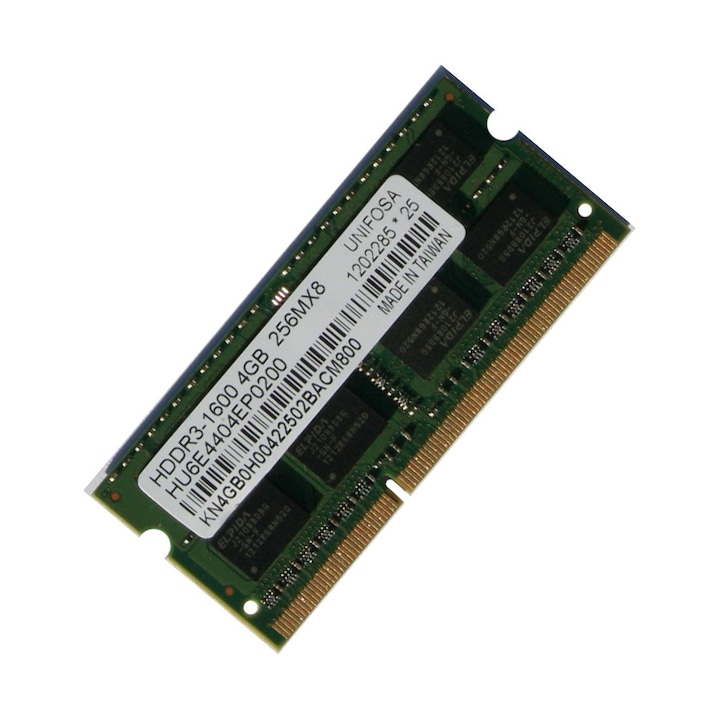 Memorie RAM 4 GB sodimm ddr3, 1600 Mhz, Elpida original, pentru laptop