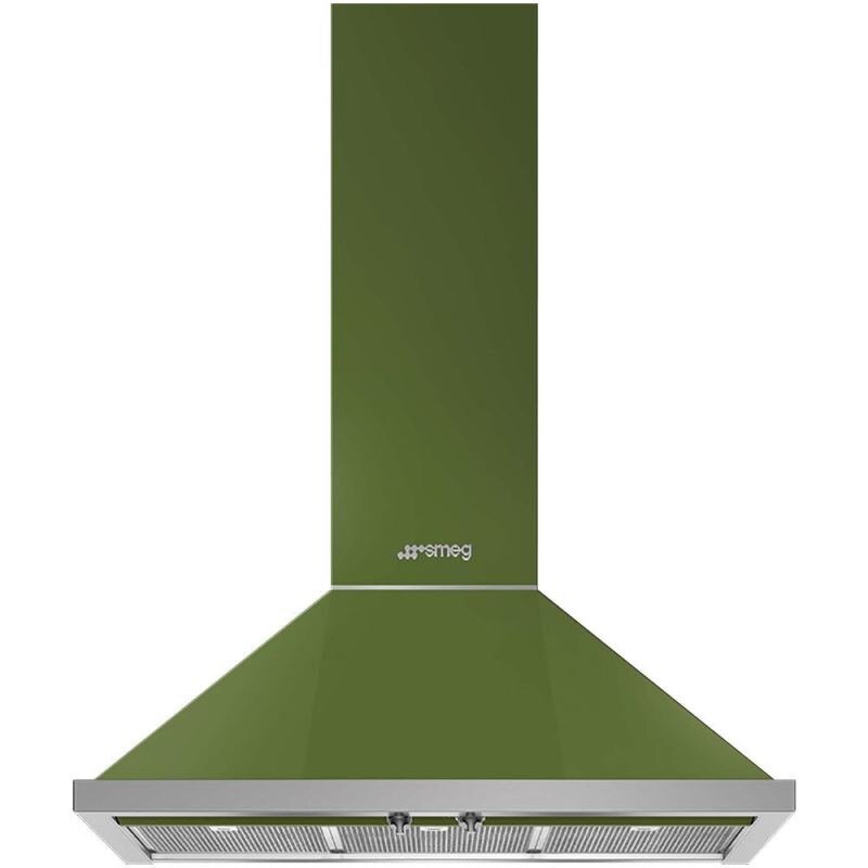 Hota decorativa Smeg Portofino KPF9OG, 90 cm, 781 m3/h, verde