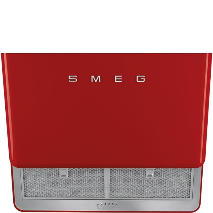 Декоративен аспиратор Smeg Retro 50 KFAB75RD, 75 см, 797 м3/ч, червен