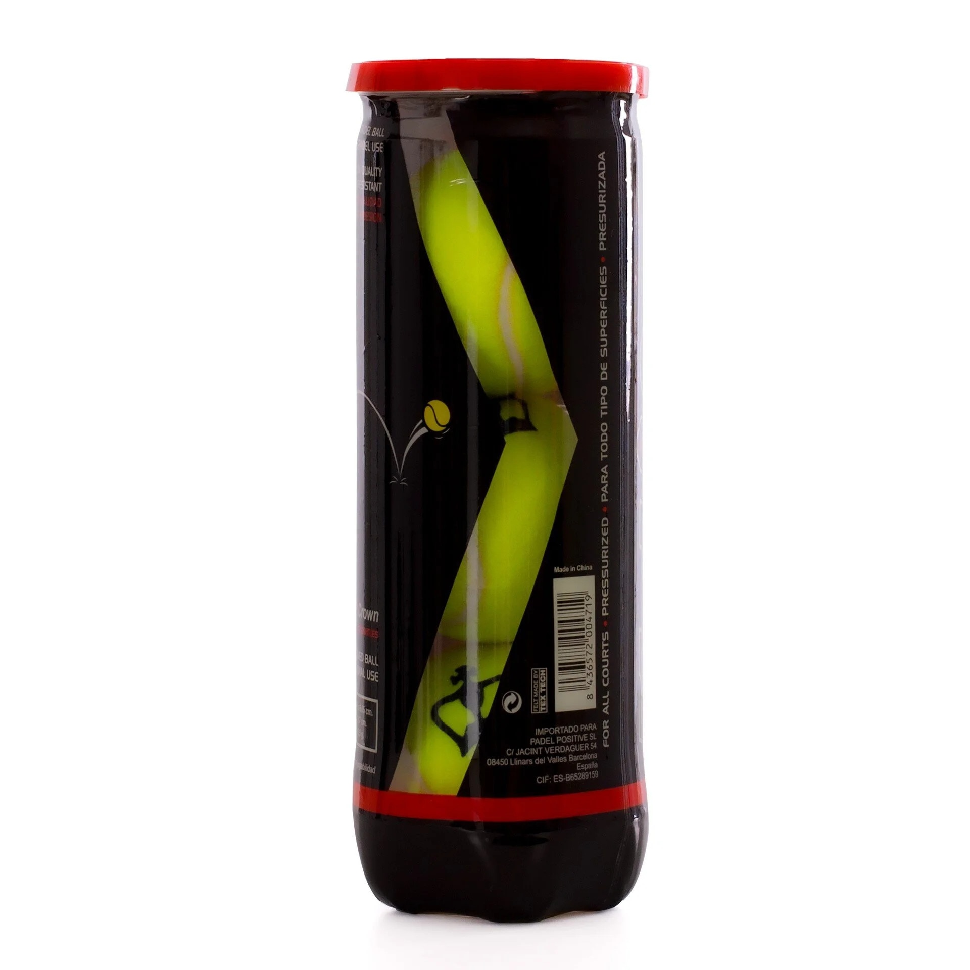 Tub cu 3 mingi padel Black Crown Pro, presurizate, durabile, control ...
