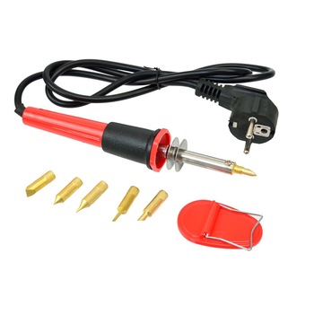Set aparat pirogravat, Geko, 6 piese, 30 W, 275° C Set aparat pirogravat, Geko, 6 piese, 30 W, 275° C