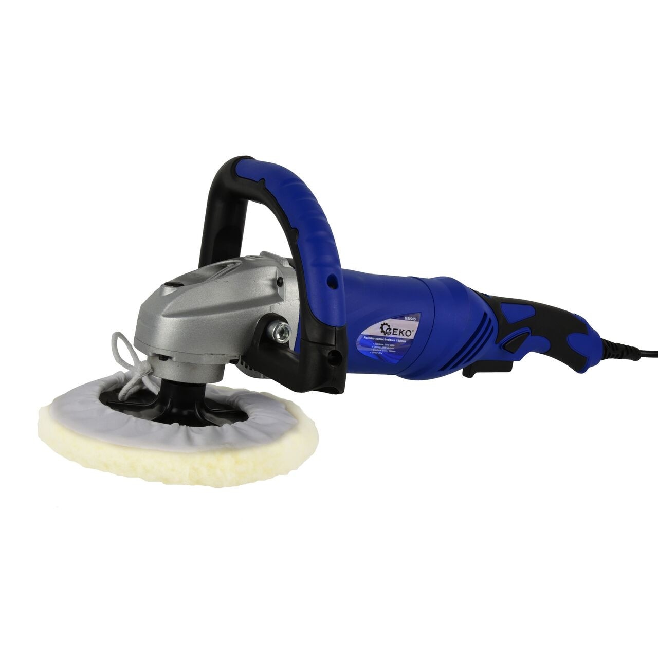 Masina de polisat si lustruit Geko G80265, 1400 W, 230 V, 180 mm diametru disc, 3200 RPM, 6 trepte, filet M14
