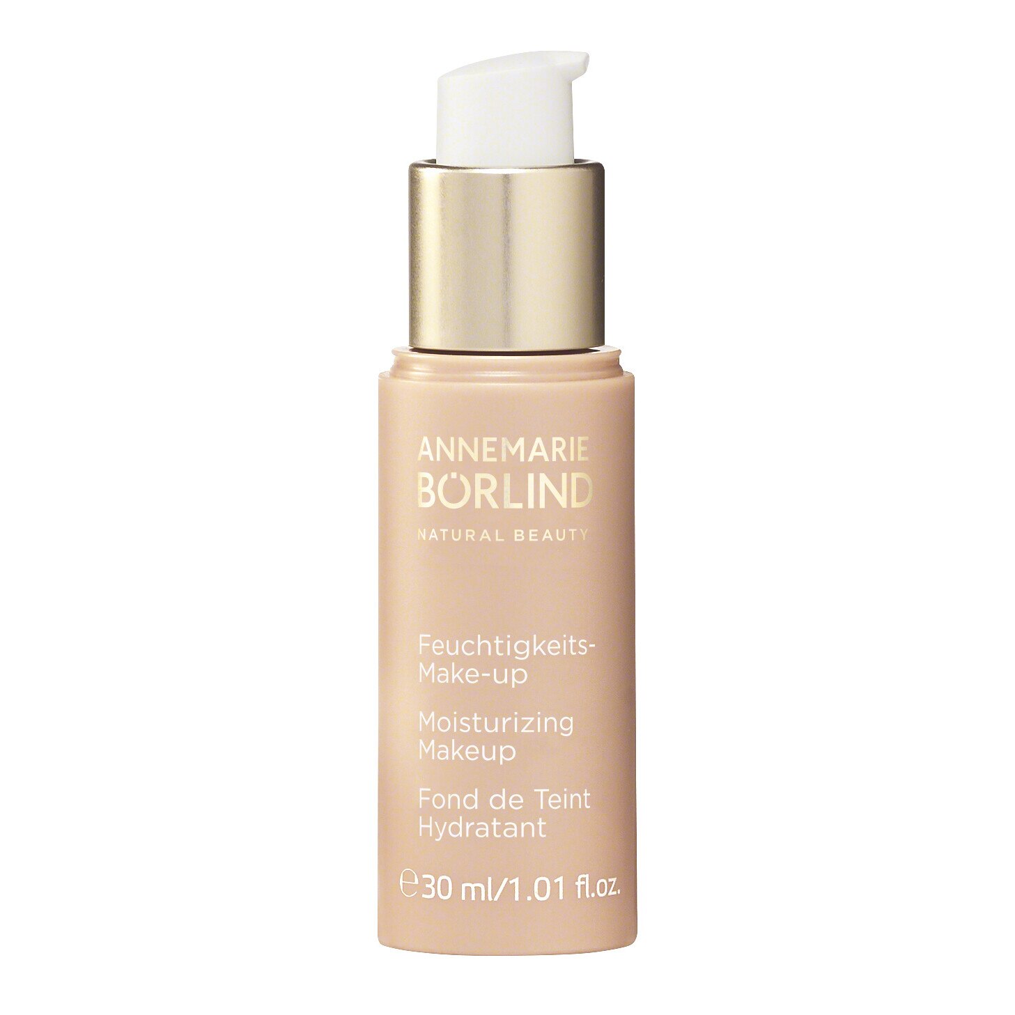 Fond de ten hidratant, 100% ingrediente naturale, almond, acoperire medie, aspect natural, 30 ml