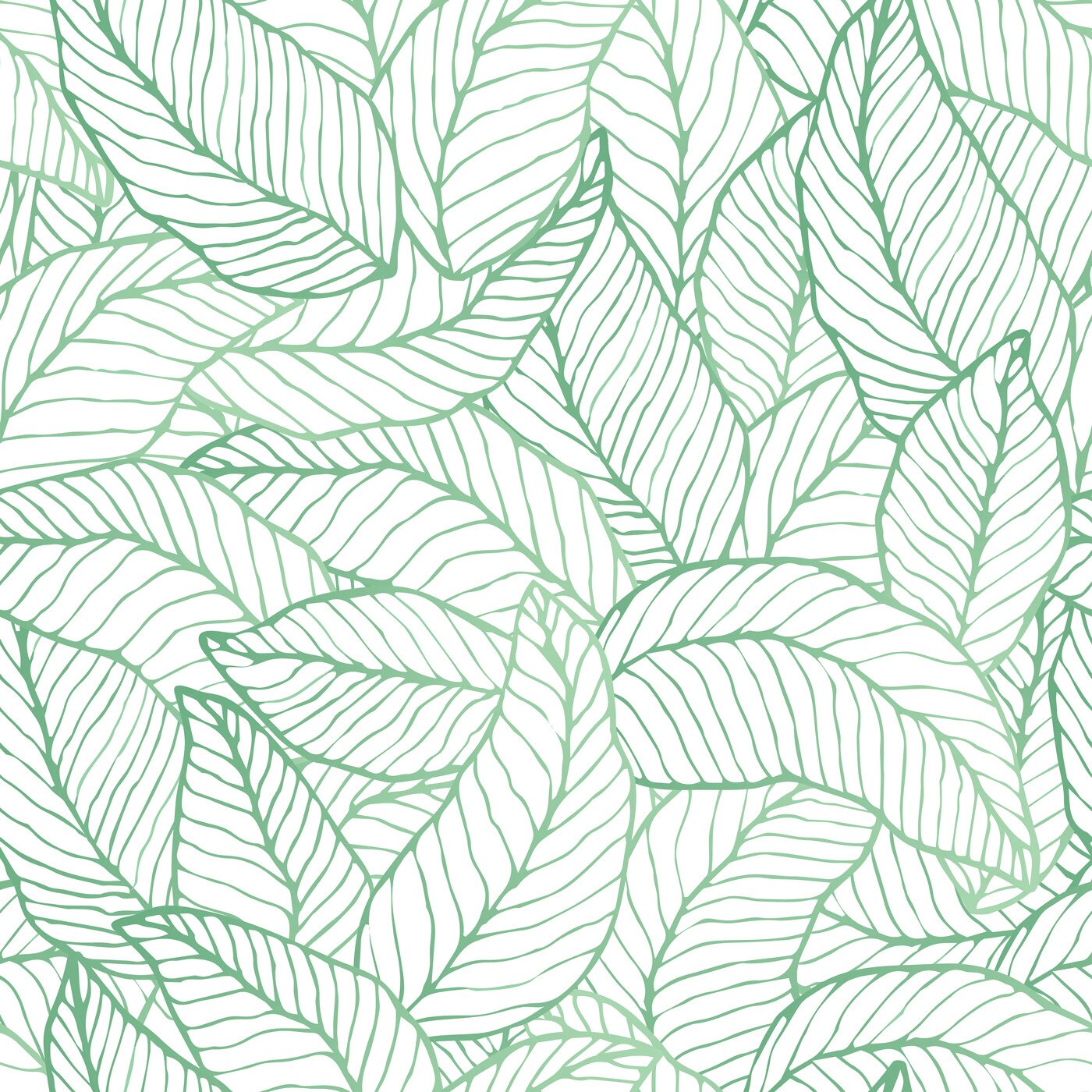 Tapet Premium Artfoyer - Green Leaves, Vlies (Non-Woven), Eco Frendly, Nu necesita adeziv, Set 3 role, 5,4 mp