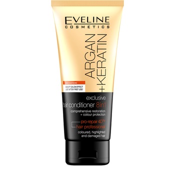 Balsam de par, Eveline Cosmetics, 8 in 1 Argan + Keratina, 200 ml Balsam de par, Eveline Cosmetics, 8 in 1 Argan + Keratina, 200 ml