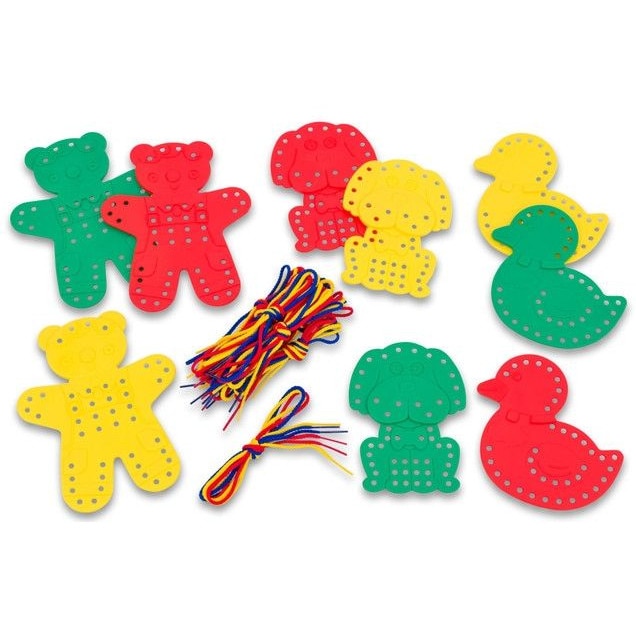 Set de 9 animale de snuruit cu 27 snururi in 3 culori