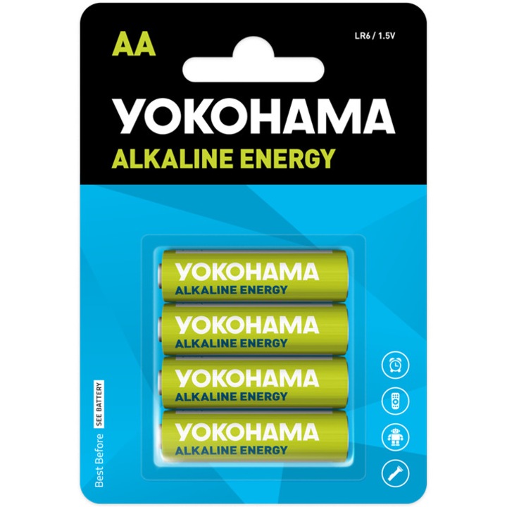 Yokohama Alkaline Energy AA elem 4 darab