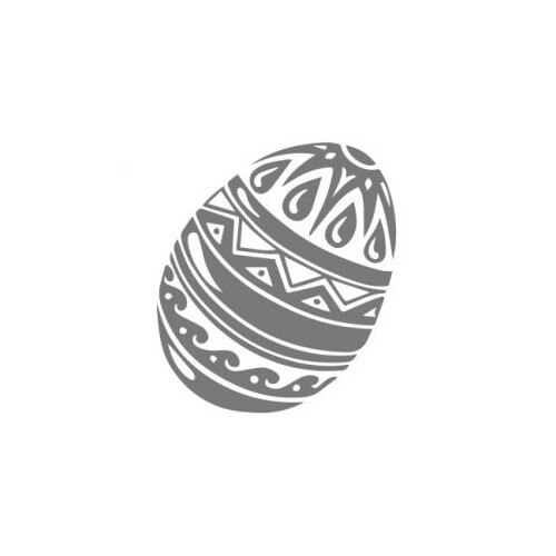 Sticker decorativ StickerStore Ou ornamentat, 27x24 cm, Gri