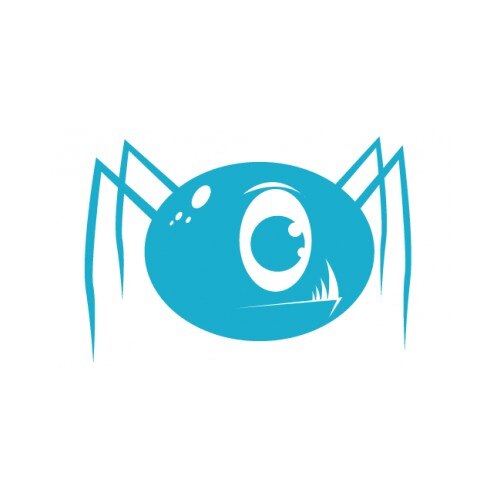 Sticker decorativ StickerStore Paianjen, 50x40 cm, Albastru