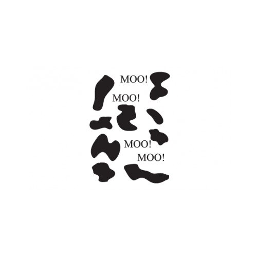 Sticker decorativ StickerStore Moo!, 72x100 cm, Negru
