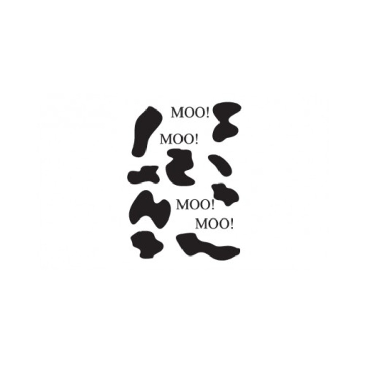 Sticker decorativ StickerStore Moo!, 72x100 cm, Negru