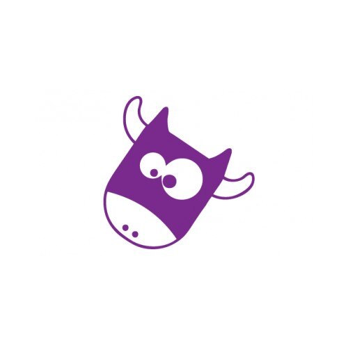 Sticker decorativ StickerStore Super Cow, 14x15 cm, Mov