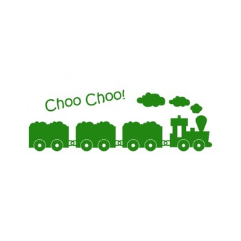 Sticker decorativ StickerStore Trenulet Choo Choo, 96x32 cm, Verde Sticker decorativ StickerStore Trenulet Choo Choo, 96x32 cm, Verde